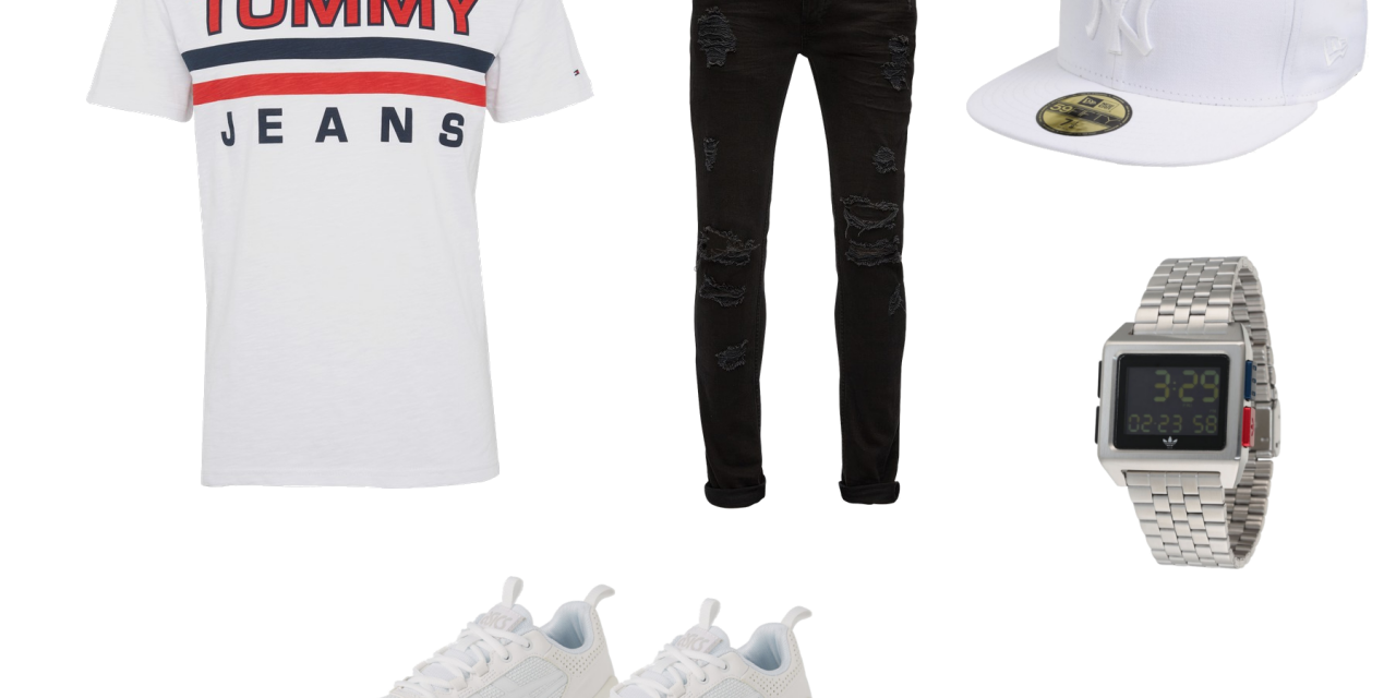 Zestaw #5: T-Shirt Tommy Hilfiger i czarne jeansy